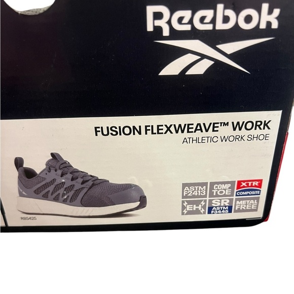 NIB Reebok Men’s Fusion Flexweave Comp Toe Industrial Shoes in Charcoal size 7 - Picture 8 of 9